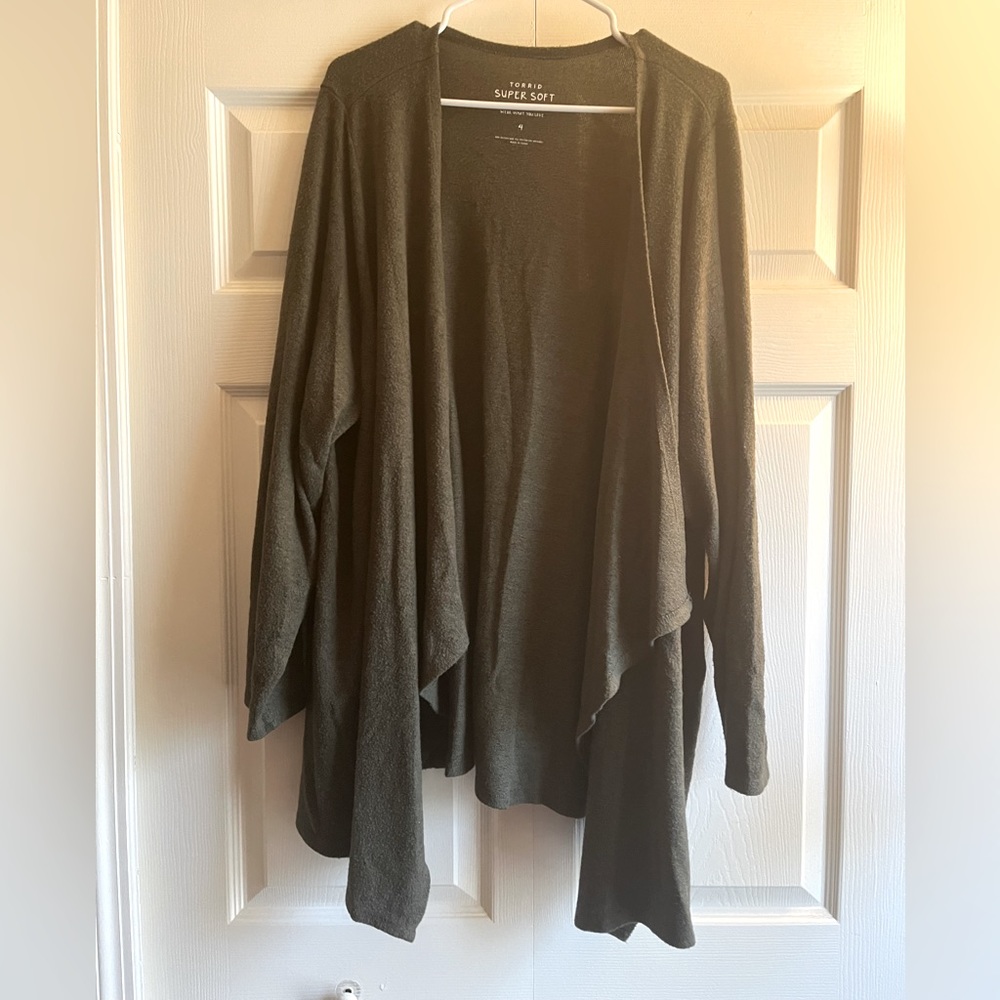 Torrid Army Green Cardigan